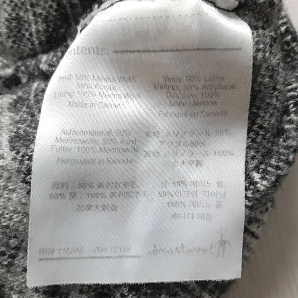 Smartwool Kid's Beanie & Wintersport Over The Calf Socks Black & Charcoal Size M